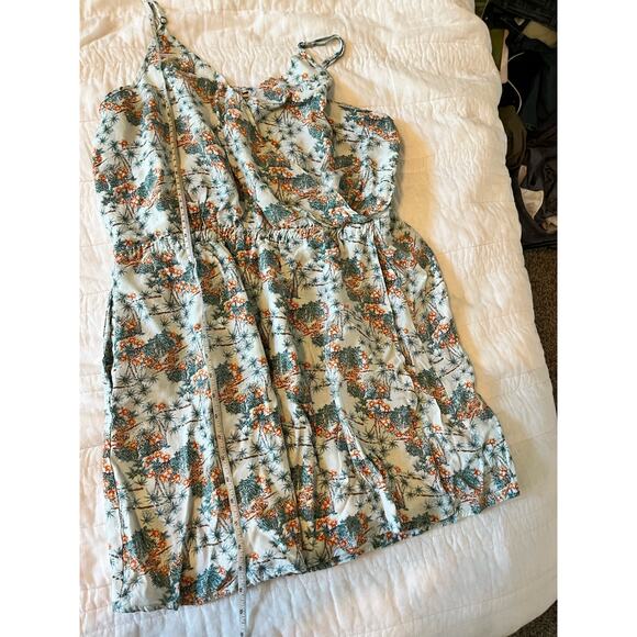 Toad & Co‎ Sundress - Summer Spaghetti Strap Wrap Dress, Floral Organic Sz L - Picture 8 of 8